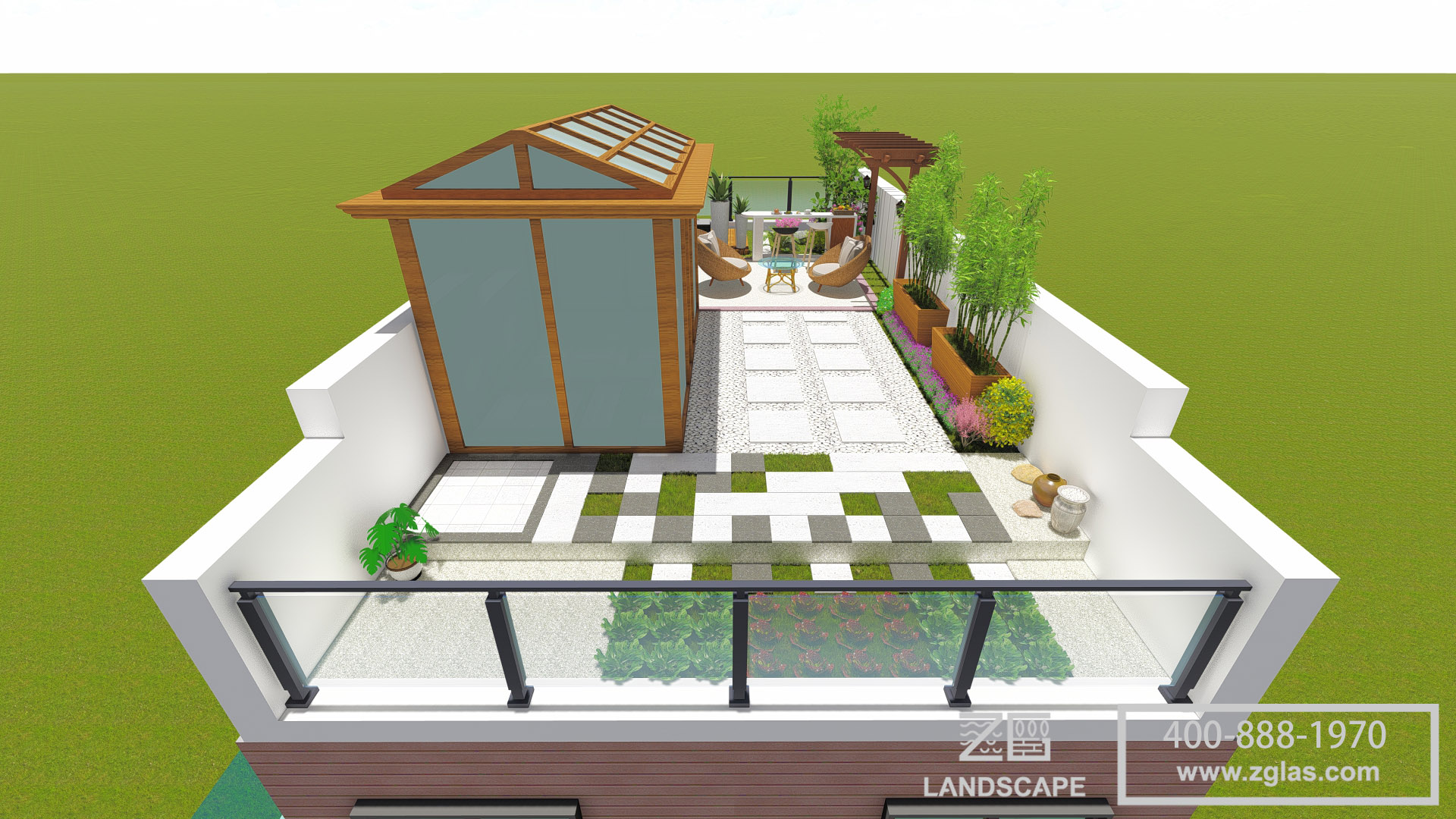 屋顶花园及庭院景观全套CAD施工图纸-屋顶花园-筑龙园林景观论坛